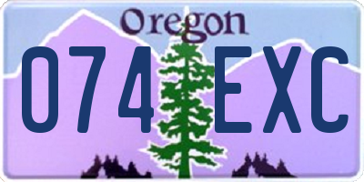 OR license plate 074EXC
