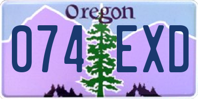 OR license plate 074EXD