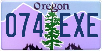 OR license plate 074EXE