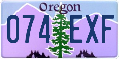 OR license plate 074EXF
