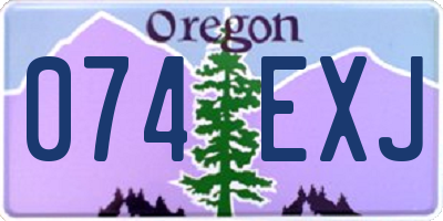 OR license plate 074EXJ