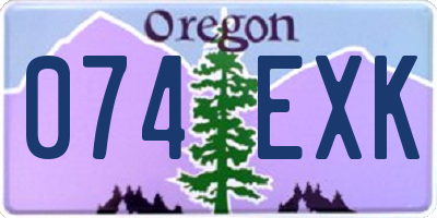 OR license plate 074EXK