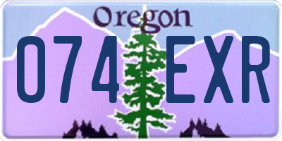 OR license plate 074EXR