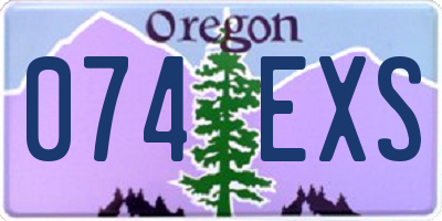 OR license plate 074EXS
