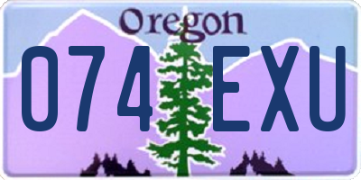 OR license plate 074EXU