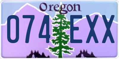 OR license plate 074EXX