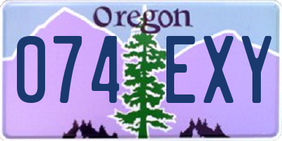 OR license plate 074EXY