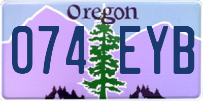 OR license plate 074EYB