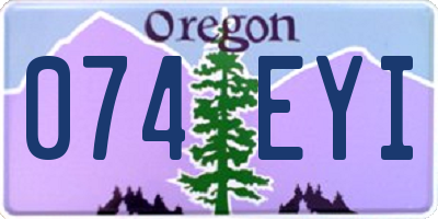 OR license plate 074EYI