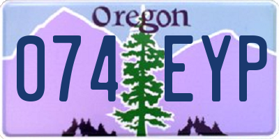 OR license plate 074EYP