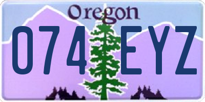 OR license plate 074EYZ