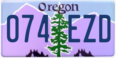 OR license plate 074EZD