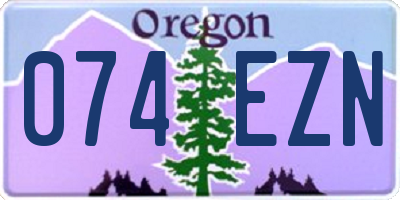 OR license plate 074EZN
