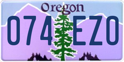 OR license plate 074EZO