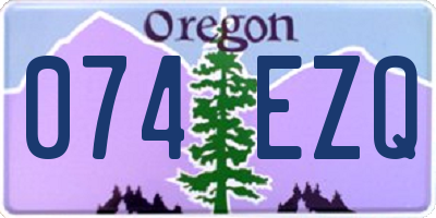OR license plate 074EZQ