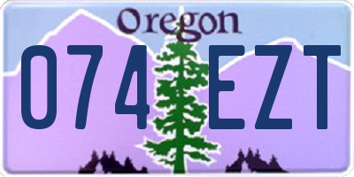 OR license plate 074EZT