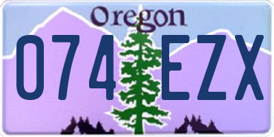 OR license plate 074EZX