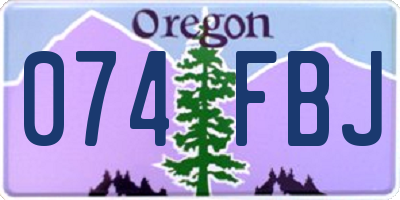 OR license plate 074FBJ