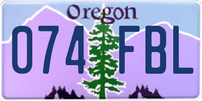 OR license plate 074FBL