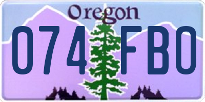 OR license plate 074FBO