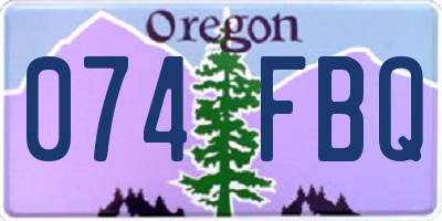 OR license plate 074FBQ