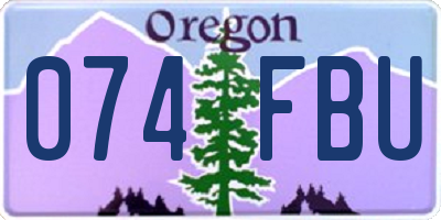 OR license plate 074FBU