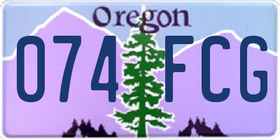 OR license plate 074FCG