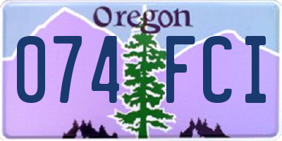 OR license plate 074FCI