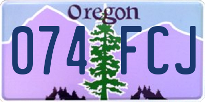 OR license plate 074FCJ