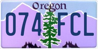 OR license plate 074FCL