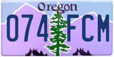 OR license plate 074FCM