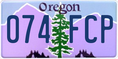 OR license plate 074FCP