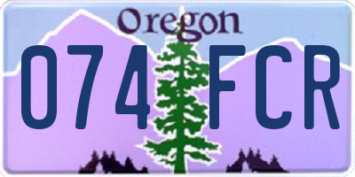 OR license plate 074FCR