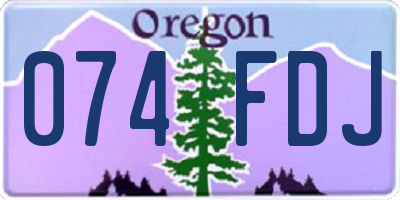 OR license plate 074FDJ