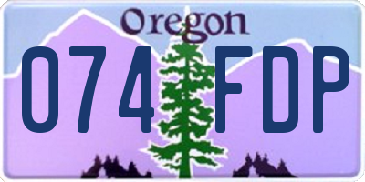 OR license plate 074FDP
