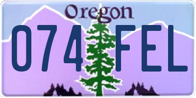 OR license plate 074FEL
