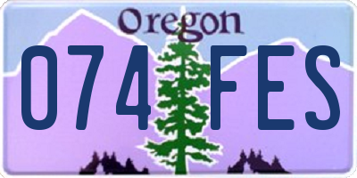 OR license plate 074FES