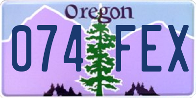 OR license plate 074FEX