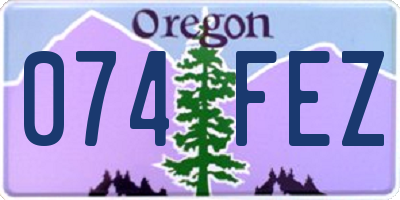 OR license plate 074FEZ