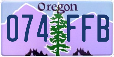 OR license plate 074FFB