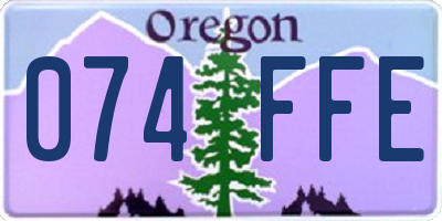 OR license plate 074FFE