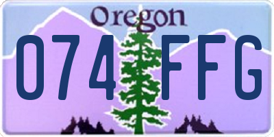 OR license plate 074FFG