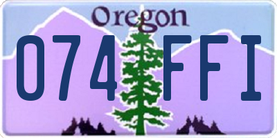OR license plate 074FFI