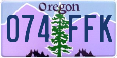 OR license plate 074FFK