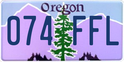 OR license plate 074FFL