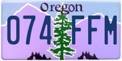 OR license plate 074FFM