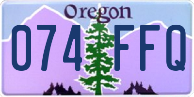 OR license plate 074FFQ