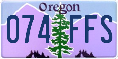 OR license plate 074FFS