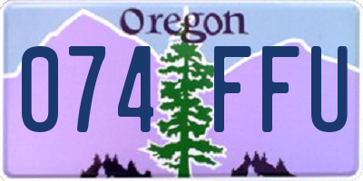 OR license plate 074FFU