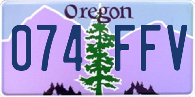 OR license plate 074FFV